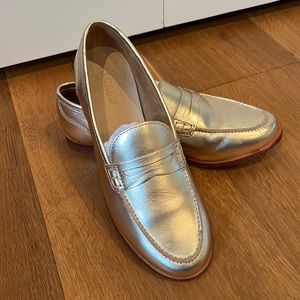 Jcrew gold loafer